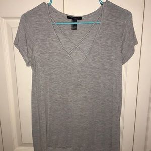 Criss-Cross V-neck Top